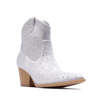 Let’s Go Girls Ankle Rhinestone Booties