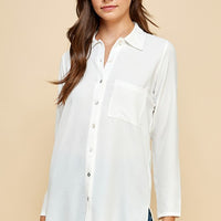 The Tina White Button Down Shirt