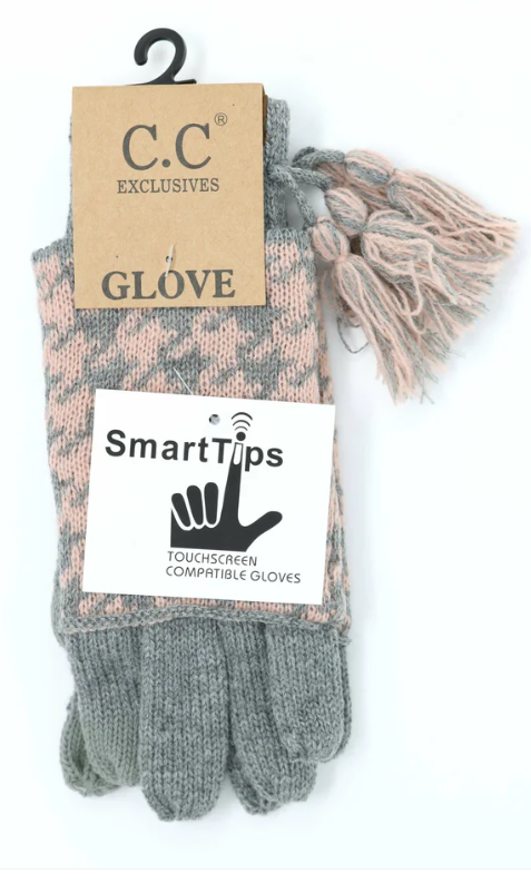 smart tips CC gloves / Pink and Grey