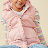 Girls Zip Up Hooded Vest