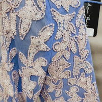 4 Blue/Cream 2-Piece Sherri Hill Very Good