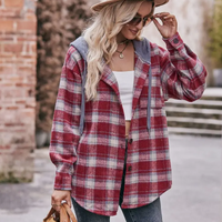 flannel jacket hooded