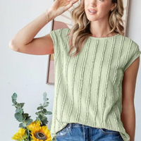 Chic Solid Cap Sleeve Top