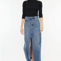 Kan Can-Denim Maxi SKIRT