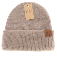 Taupe/Tan Cuffed Beanie C.C.