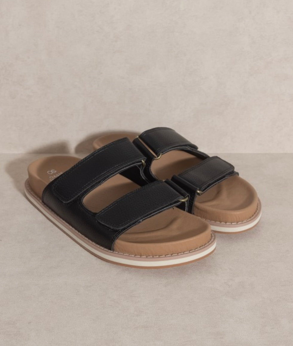 Double strap velcro store sandals