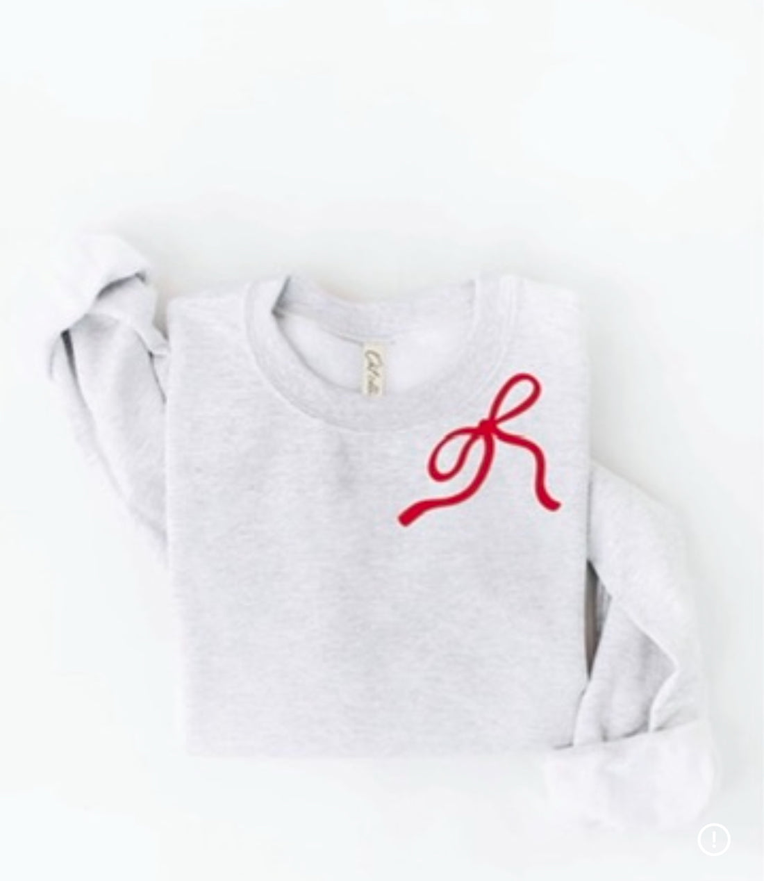 Red Bow Buttery Soft Crewneck