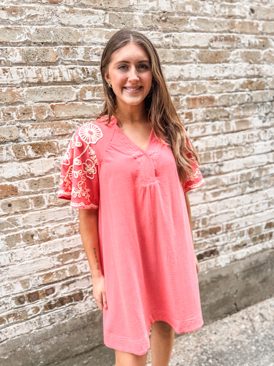 The Halie Coral Dress