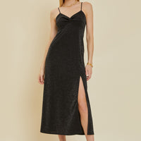 The Gracie Black Luxe Slip Dress