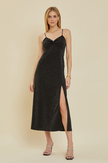 The Gracie Black Luxe Slip Dress