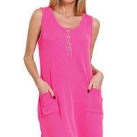 The Susie Hot Pink Tank Dress