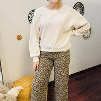 The Molly Wide Leg Animal Print Pants