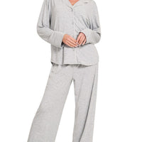 Yours Truly Grey Pajama Set