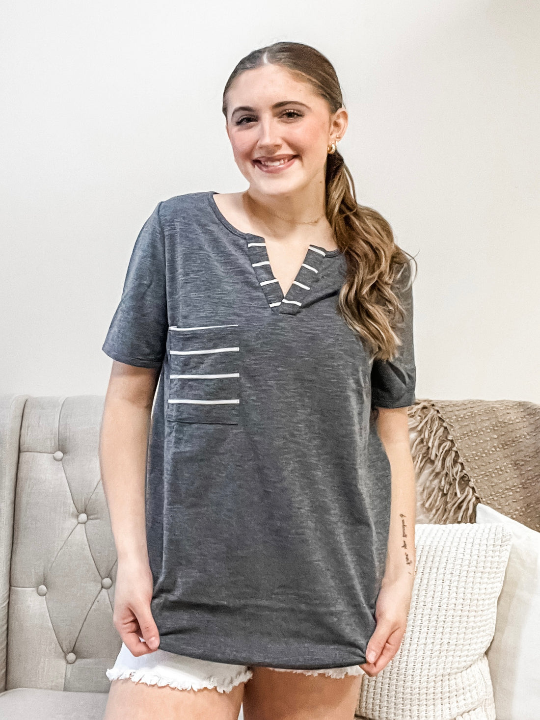 The Mollie Stripe Knit Top
