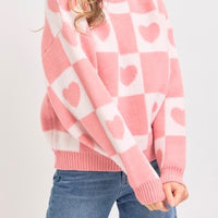 The Maisy Pink Heart Sweater