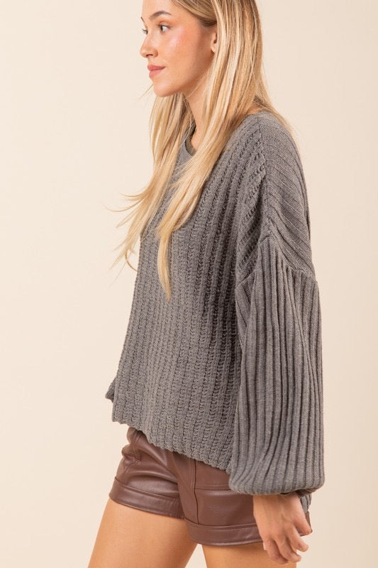 The Camie H Charcoal Lightweight Sweater