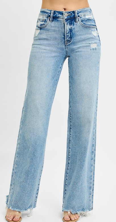 Risen-Tummy Control MR Wide Jeans