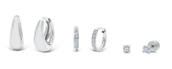 Isla - Bold Hoop Swoop Earring Set