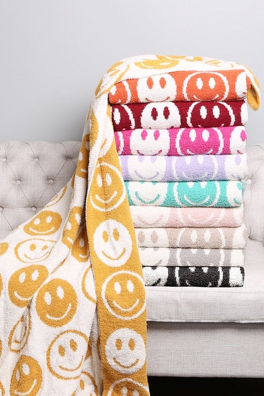 Reversible PINK Smile Blanket