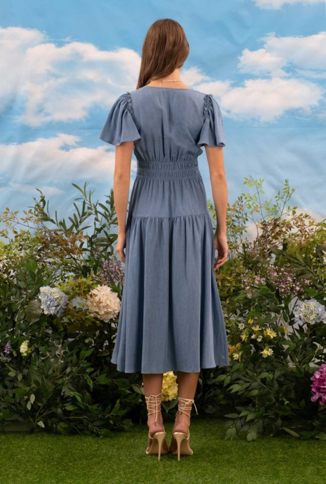 The Iris Chambray Midi Dress