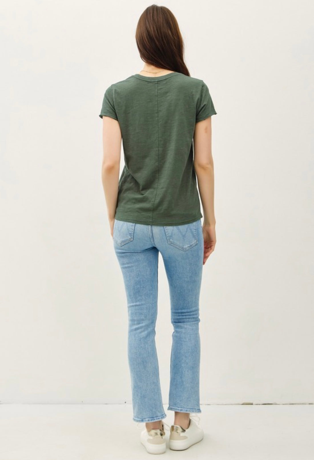 The Ivy V Neck Basic Tee