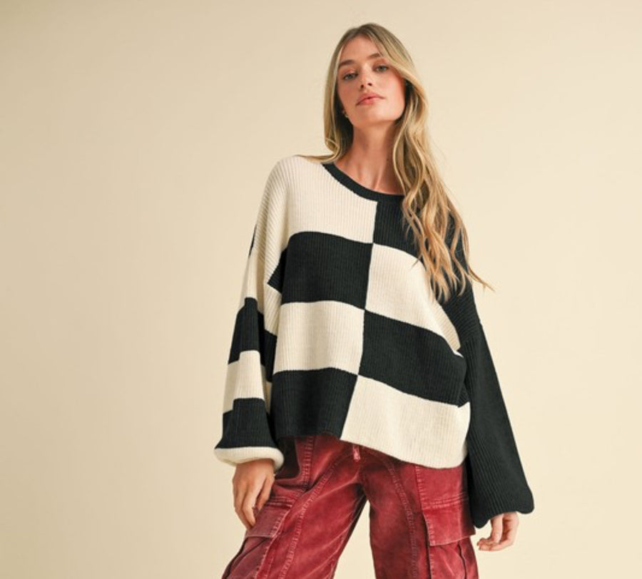 The Amber Color Block Sweater