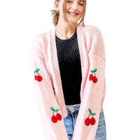 The Carla Pink Cherry Cardigan