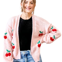 The Carla Pink Cherry Cardigan