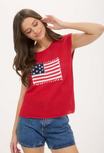 American Flag Knit Sweater