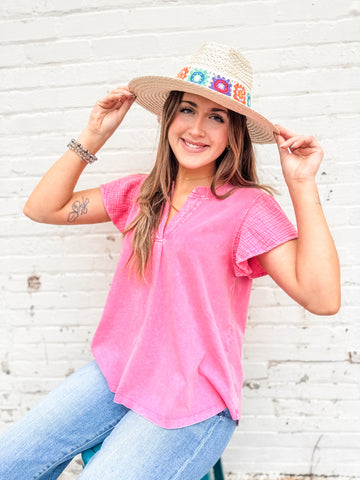Pink Bloom Top
