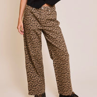 The Molly Wide Leg Animal Print Pants