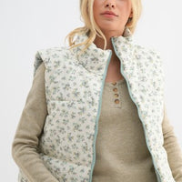 The Heather Reversible Floral Puffer