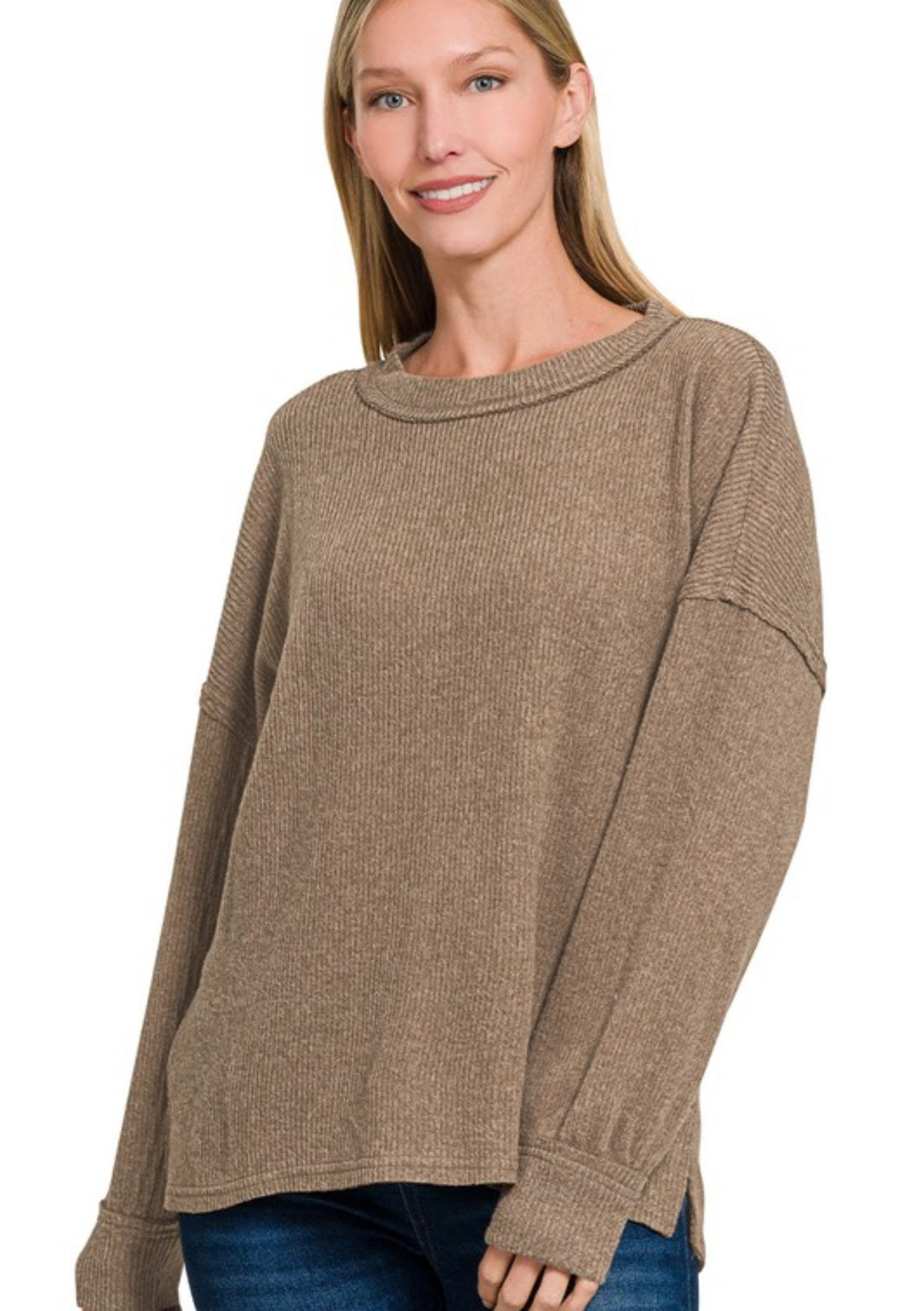 The Haley Mocha Sweater