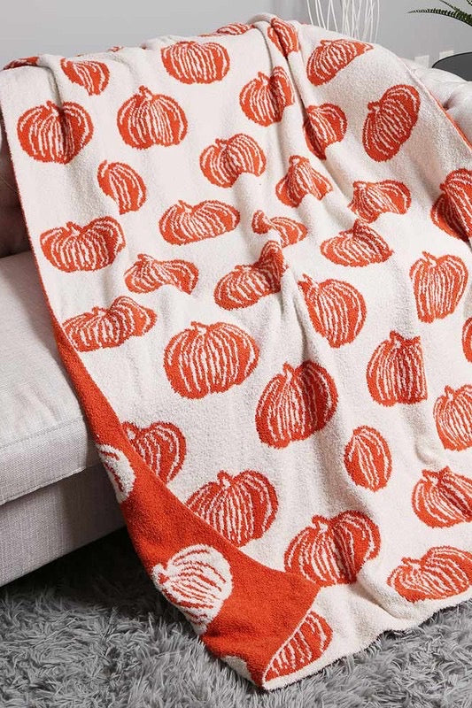 Reversible Pumpkin Blanket