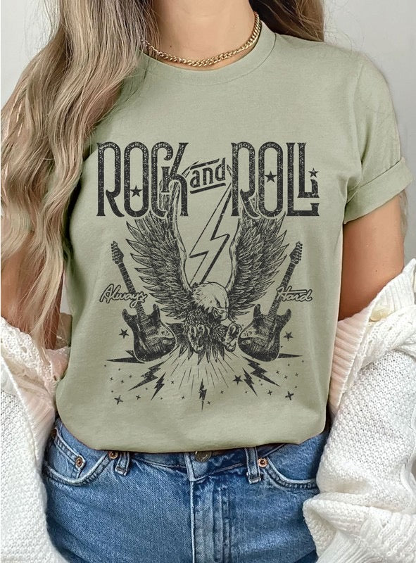 Sage Green Rock And Roll Tee