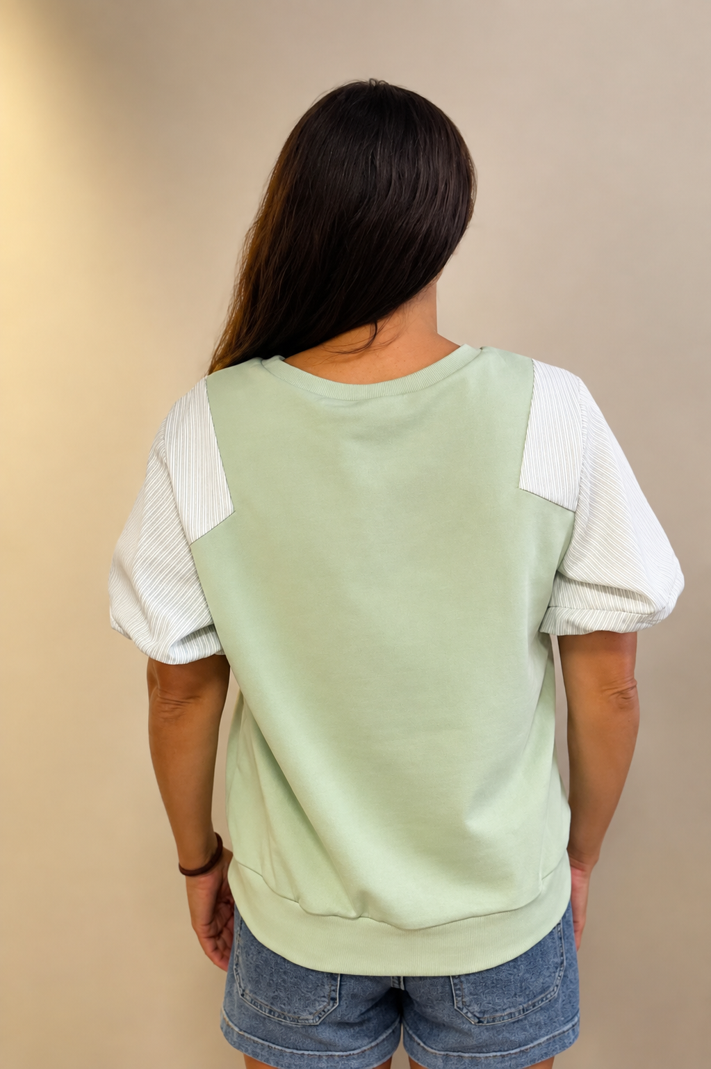 Puff Sleeve Mixed Top