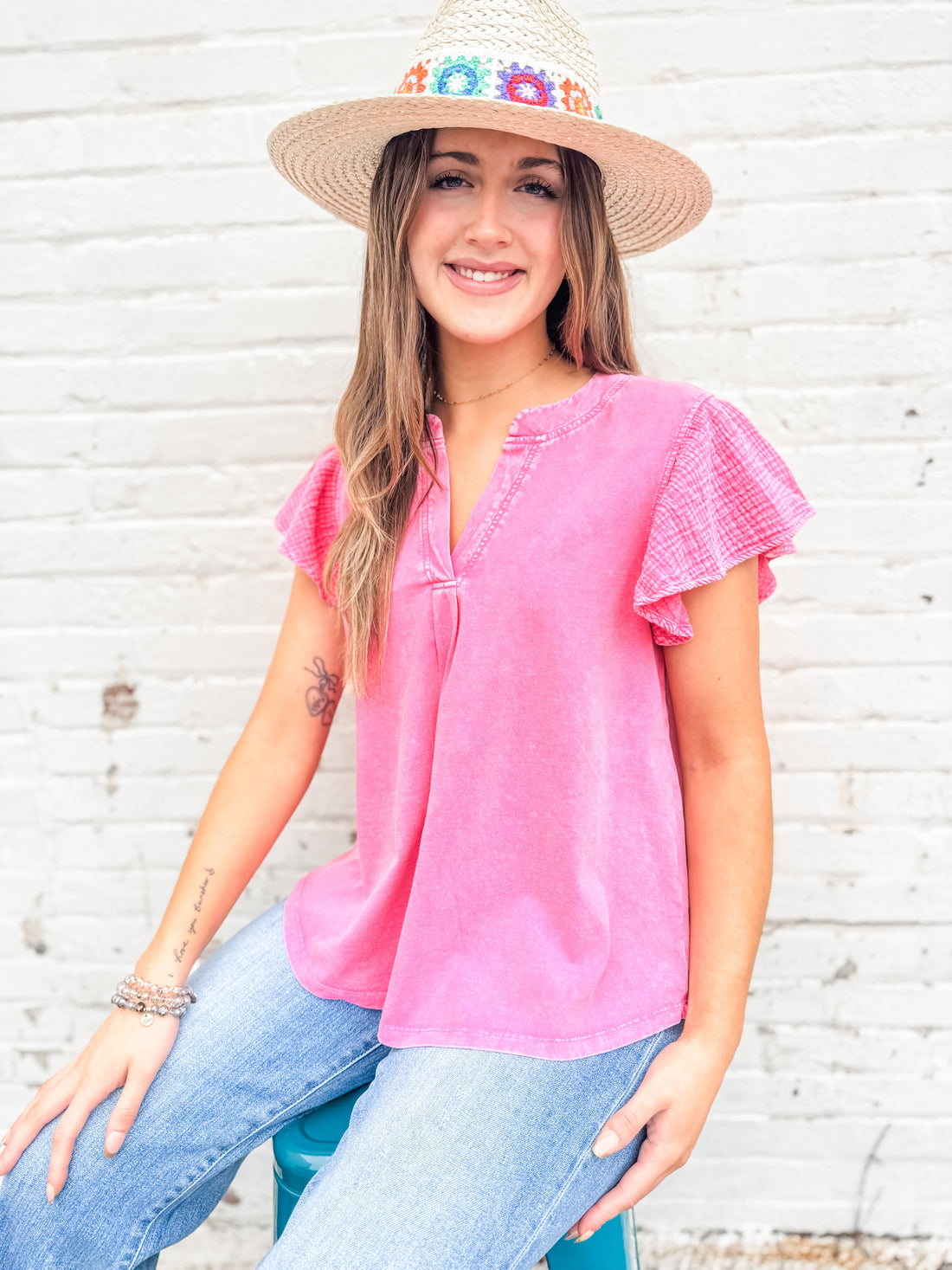 Pink Bloom Top