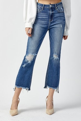 Risen High Rise Crop Denim