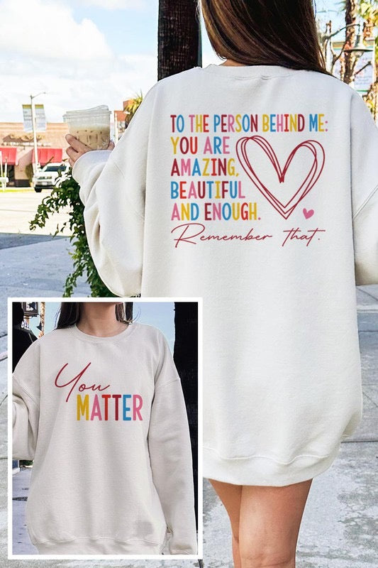 You Matter, Ash Grey Fleece Crewneck