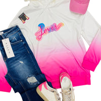 Lover Pink Ombre Hoodie