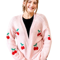 The Carla Pink Cherry Cardigan