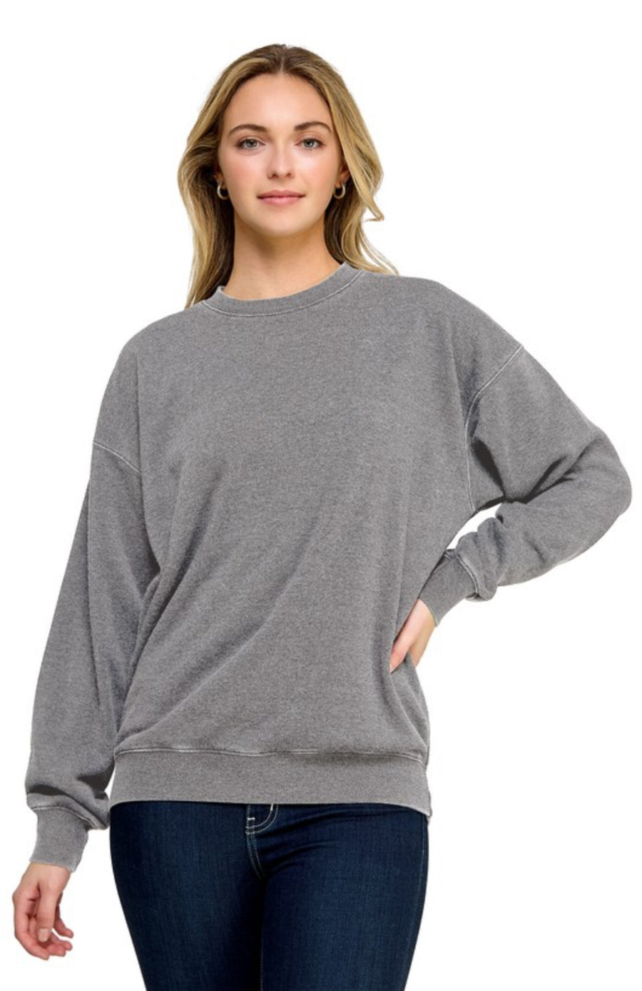 The Catlyn Grey Oversized Sweatshirt