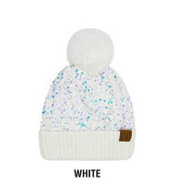 Sequin Pom Beanies