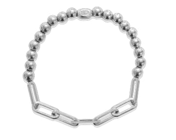 ISLA Stretch and Paper Clip Chain 5mm Bracelet
