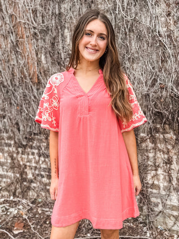 The Halie Coral Dress