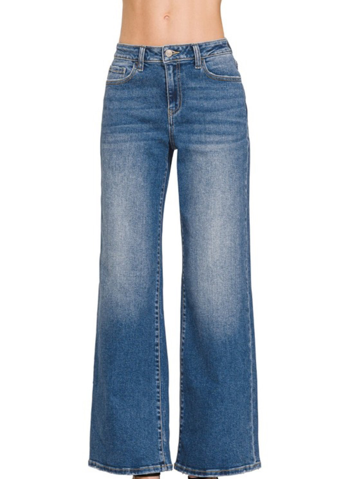 Zenana HW Wide Leg Jeans