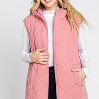 The Jana Pink Quilted Vest