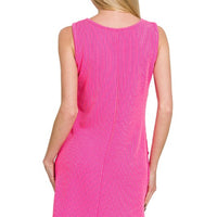 The Susie Hot Pink Tank Dress