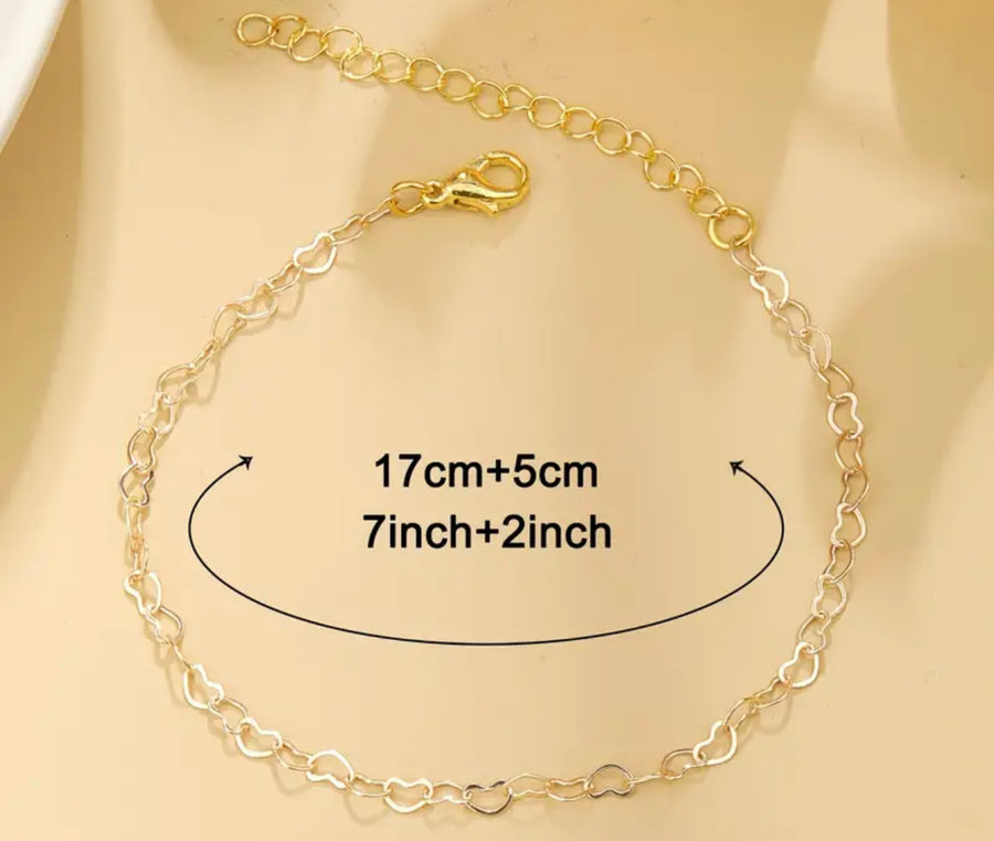 Heart Link Chain Bracelet