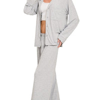 Yours Truly Grey Pajama Set